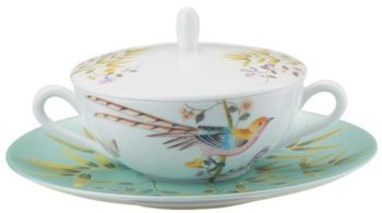Raynaud Paradis Turquoise Cream Soup Saucer Only
