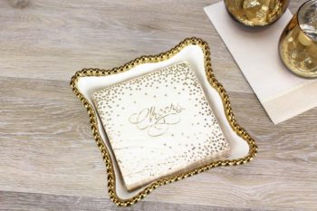 Pampa Bay Golden Salerno Luncheon Napkin Holder 8.5"SQ
