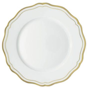 Raynaud Polka Gold Dinner Plate 10.5" D
