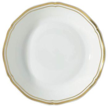 Raynaud Polka Gold Coupe Soup Bowl 7.5"D