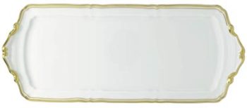Raynaud Polka Gold Long Cake Plate 16"L