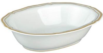 Raynaud Polka Gold Open Vegetable 9.75"x7.75"