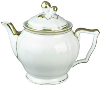 Raynaud Polka Gold Tea Pot 27.0 oz/