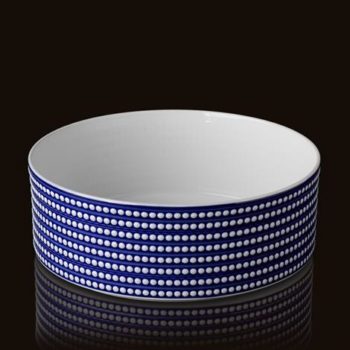 L'Objet Perlee Bleu Deep Bowl Large 12"