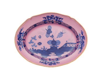 Ginori 1735 Oriente Italiano Azalea Oval Flat Platter 13 1/2"