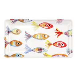 Vietri Pesci Colorati Rectangular Platter 14"L, 7.75"W