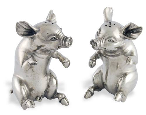 Vagabond House Happy Pigs Salt & Pepper 2.5" W x 4" H
