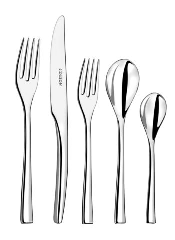 Couzon Steel Silver Plated Five Piece Place Setting