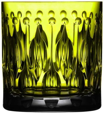 Varga Art Crystal Renaissance Yellow-Green Double Old Fashioned