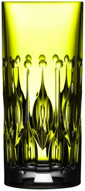 Varga Art Crystal Renaissance Yellow-Green Highball