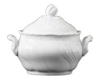 Ginori 1735 Vecchio Ginori White Covered Sugar Bowl 10.5 oz