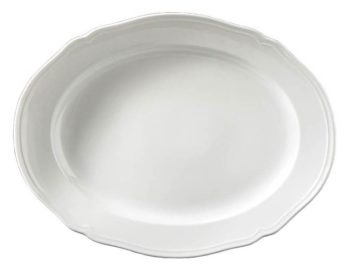Ginori 1735 Antico Doccia White Oval Flat Platter 13.39"L