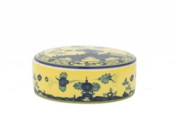Ginori 1735 Oriente Italiano Citrino Round Box with Cover 5"D