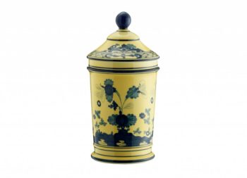 Ginori 1735 Oriente Italiano Citrino Pharmacy Vase with Cover 7.75"H