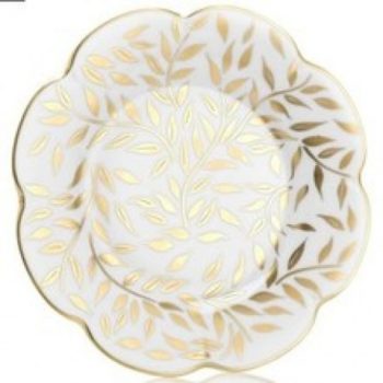 Royal Limoges Olivier Gold Deep Round Platter