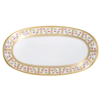 Bernardaud Roseraie Relish Dish 9"L x 5"W