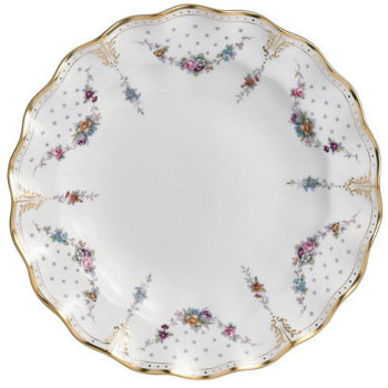 Royal Crown Derby Royal Antoinette Round Chop Dish 13.5"D