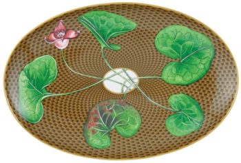 Raynaud Trésor Fleuri Marron Asarum Side dish 9.3'L x 6.2"W
