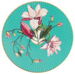 Raynaud Trésor Fleuri Turquoise Magnolia CoupeTurquoise Bread and Butter Plate 6.25"D