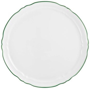 Raynaud Touraine Filet Green Round Flat Cake Plate 12.2"D
