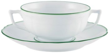 Raynaud Touraine Filet Green Cream Soup Cup Only