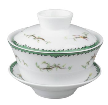 Raynaud Longjiang Multi color Chinese tea cup 2"H, 4.4 oz