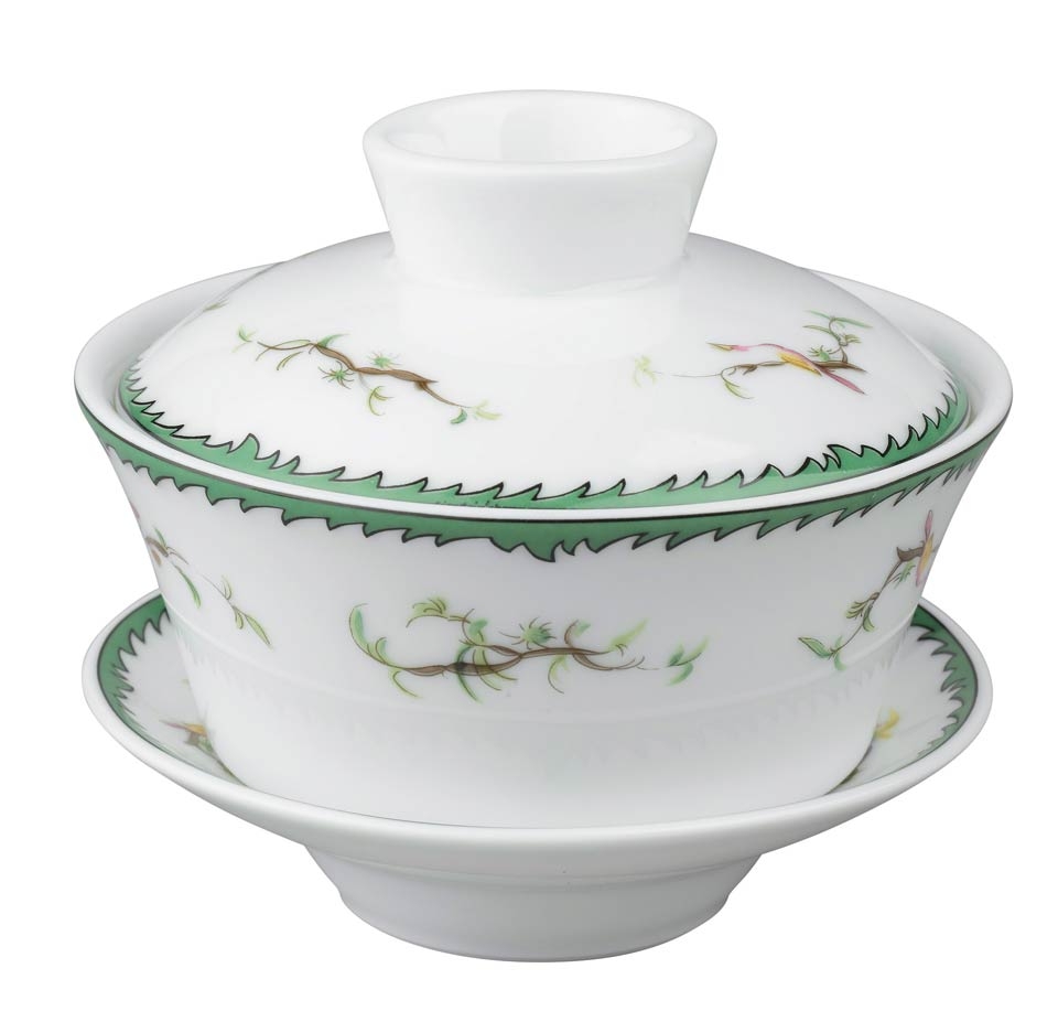 Raynaud Longjiang Multi color Chinese tea cup lid The Pink Daisy