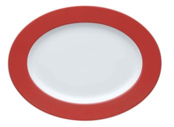 Thomas by Rosenthal Sunny Day Red Oval Serving Platter 13 inch