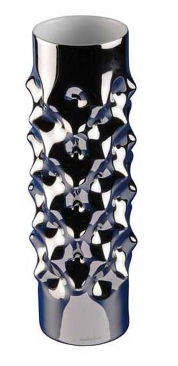 Rosenthal Vibrations Porcelain Vase Platinum 10 in