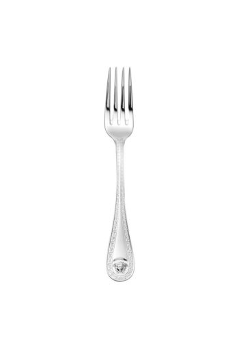 Versace Medusa Flatware Table Fork, Silver Plated 8.25"L