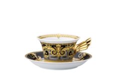 Versace Prestige Gala Grey Tea Cup & Saucer 7 oz
