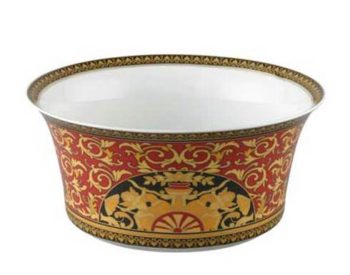 Versace by Rosenthal Medusa Red Vegetable Bowl, Open 115.0 oz