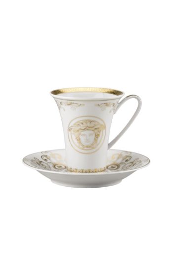 Versace Medusa Gala Gold AD Cup & Saucer 5"H