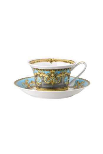 Versace Prestige Gala Bleu Tea Cup and Saucer 7 ounce