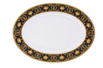 Versace by Rosenthal I Love Baroque Nero Platter 15.75'L