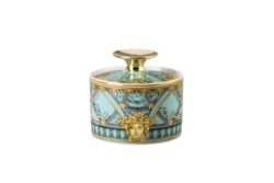 Versace La Scala del Palazzo Verde Sugar Bowl Covered 6 oz