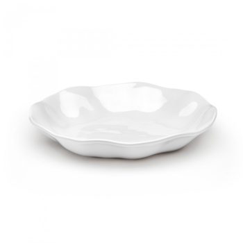 Q SQUARED NYC Ruffle Round Melamine Pasta Bowl set/4, 9.5in
