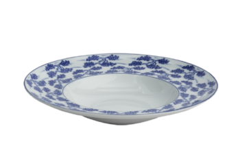 Mottahedeh Blue Shou Rim Soup Plate 10"D