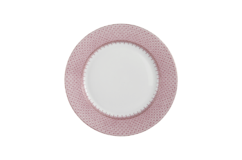 Mottahedeh Pink Lace Dessert Plate 8.5"D