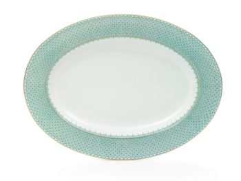Mottahedeh Green Lace Platter 15'L