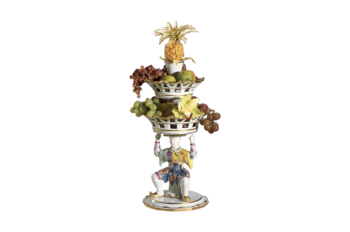 Mottahedeh Tobacco Leaf Man Epergne. Small 17.25"H