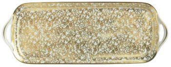 Raynaud Salamanque Gold Long Cake Plate 15.75"L
