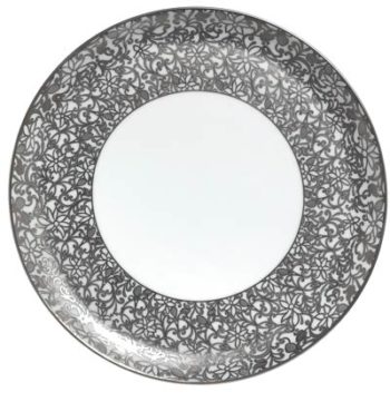 Raynaud Salamanque Platinum Round Flat Cake Plate 12.25" D
