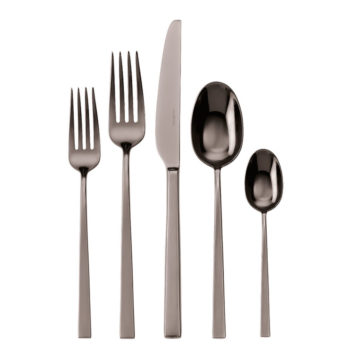 Sambonet Linea Q Black 5 Pcs Place Setting S.H.