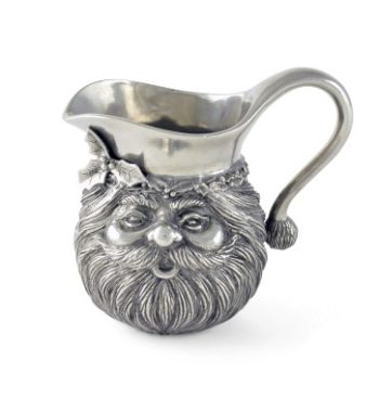 Vagabond House Pewter Santa Cream  4"T x 4 1/2"L x 3"W
