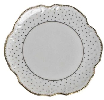 Anna Weatherley Simply Anna Polka Gold B & B Plate 6.25"