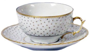 Anna Weatherley Simply Anna Polka Gold Tea Cup 8.0 oz.