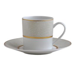 Bernardaud Sauvage Or Espresso cup and saucer 2.7 oz