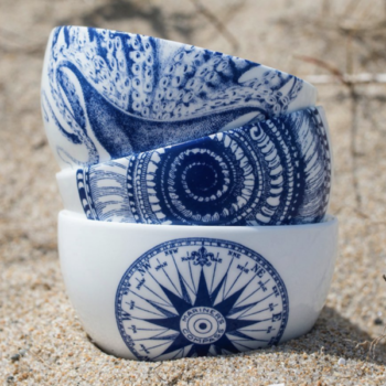 Caskata Blue Lucy Snack Bowl 4"D - Image 2