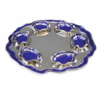 Quest Collection Waves of Blue Seder Plate 14"D